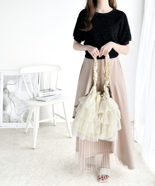 「mily bilet」 半袖カットソー LARGE アイボリー レディース_画像4