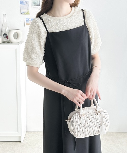 「mily bilet」 半袖カットソー LARGE アイボリー レディース_画像6