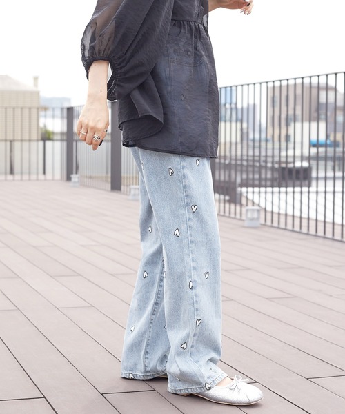 「w closet」 デニムパンツ FREE ブルー レディース_画像3
