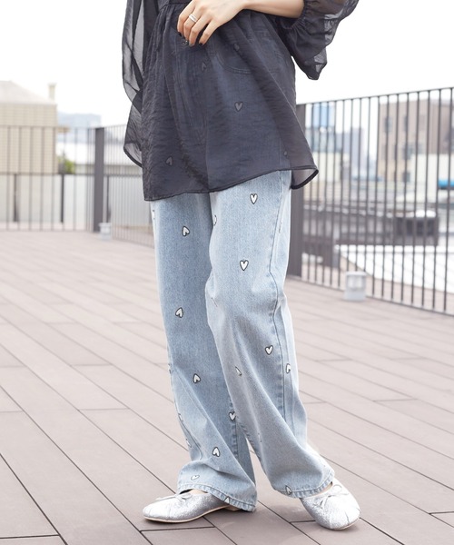 「w closet」 デニムパンツ FREE ブルー レディース_画像5