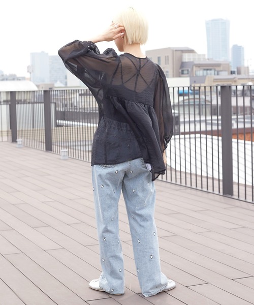 「w closet」 デニムパンツ FREE ブルー レディース_画像6