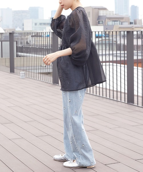 「w closet」 デニムパンツ FREE ブルー レディース_画像7