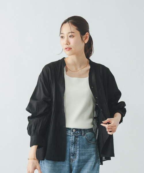 「GLOBAL WORK」 長袖ブラウス MEDIUM ブラック レディース_画像8