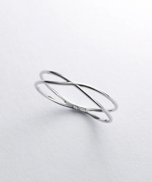 Jewel closet by L&Co. 指輪 リング K10WG クロスラインリング