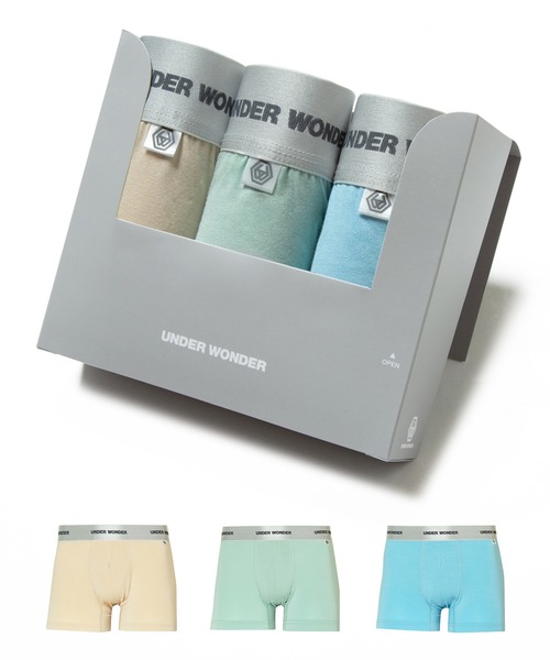 UNDER WONDER ボクサーパンツ ギフトボクサーパンツ メンズ 3枚