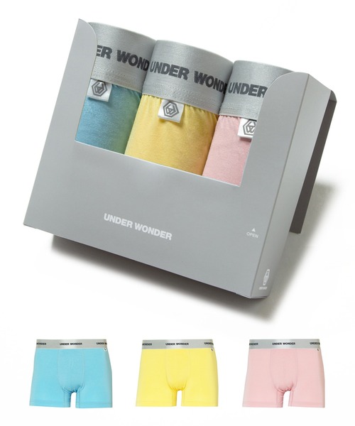 UNDER WONDER ボクサーパンツ ギフトボクサーパンツ メンズ 3枚