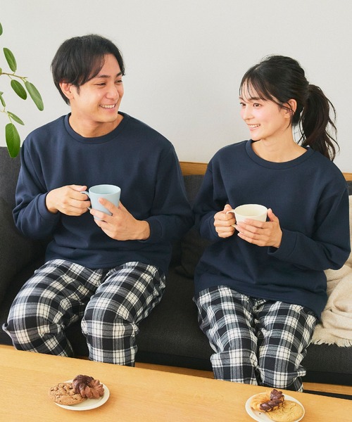 ラルク スウェット 上下セット パジャマ ルームウェア 「LAFUKU/ラフク」裏起毛スウェット