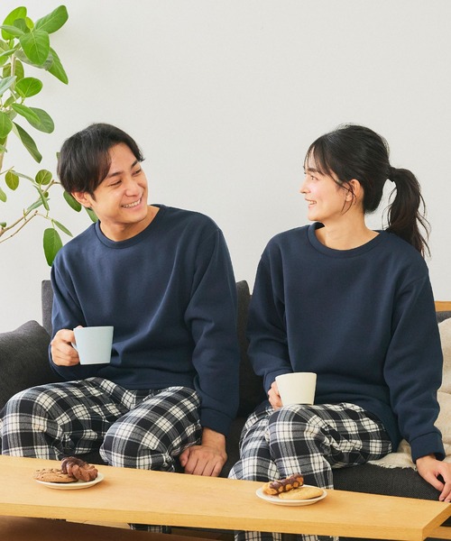 【puquiさま専用】コート＆スウェット上下セット パジャマ ルームウェア 「LAFUKU/ラフク」裏起毛スウェット