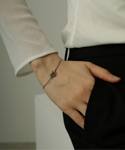 ORLEAN ブレスレット 金属アレルギー対応 スネークチェーンノット