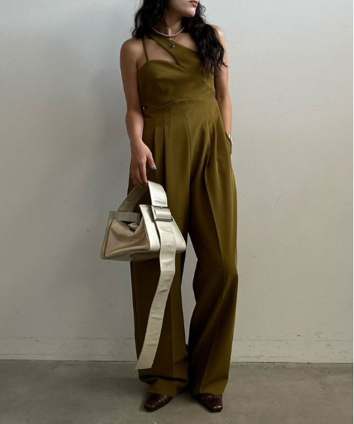 Ameri（アメリ） サロペット オーバーオール ONE SIDE SHOULDER