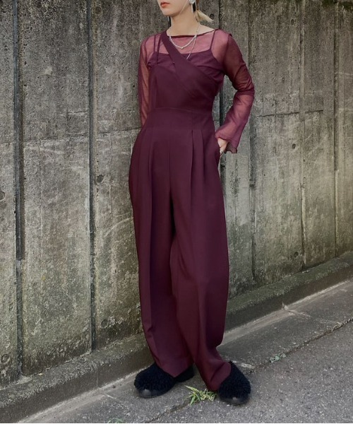AMERI サロペット （LADY LIKE PUFF SHORT ROMPERS（サロペット