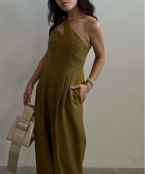 Ameri（アメリ） サロペット オーバーオール ONE SIDE SHOULDER
