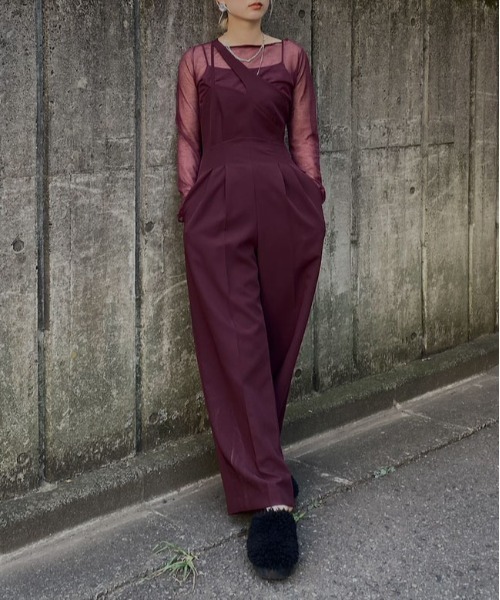 Ameri（アメリ） サロペット オーバーオール ONE SIDE SHOULDER