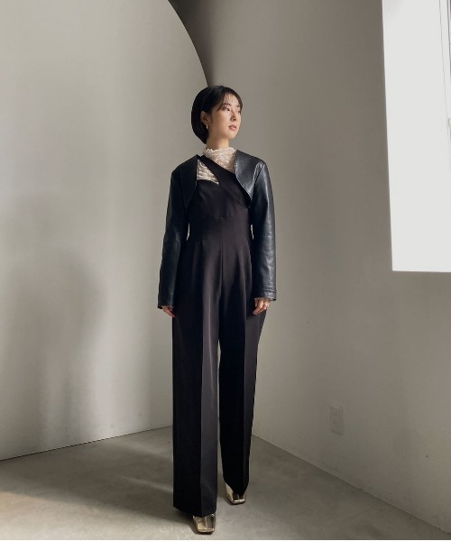 サロペット・オーバーオール・オールインワン ameri vintage ONE SIDE SHOULDER ROMPERS Ameri（アメリ） サロペット オーバーオール ONE SIDE SHOULDER