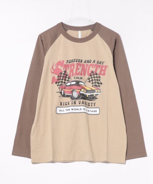 THISIS tシャツ メンズライク プリントラグラン Tシャツ レディース