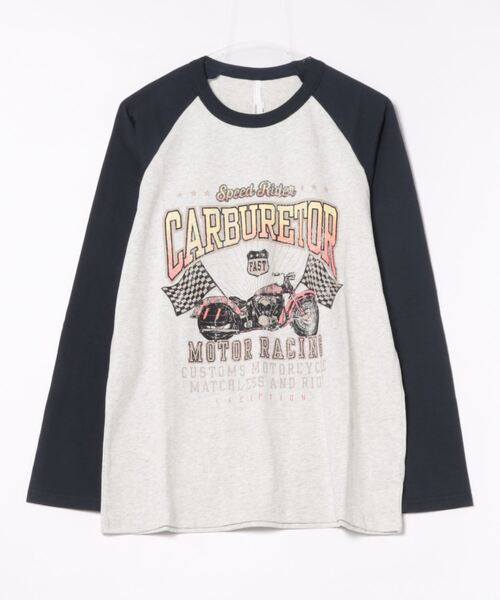 THISIS tシャツ メンズライク プリントラグラン Tシャツ レディース
