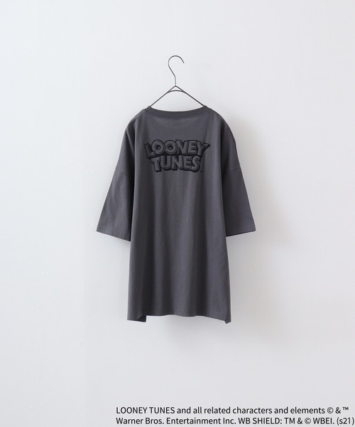 トゥウィーティー tシャツ TWEETY転写プリントオーバーサイズT