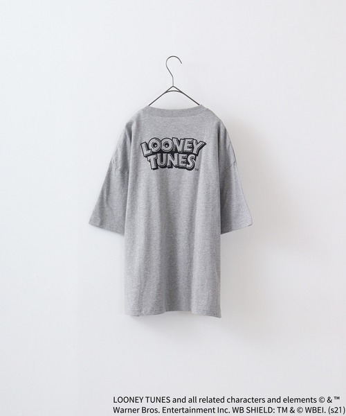 tシャツ 2WAYレイヤードスリーブプリントTシャツ レディース Per sist ence tシャツ オープンヘンリーネックレイヤード風長袖