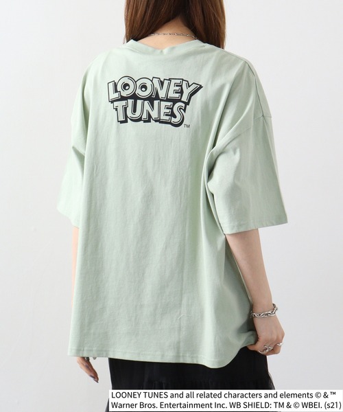 トゥウィーティー tシャツ TWEETY転写プリントオーバーサイズT