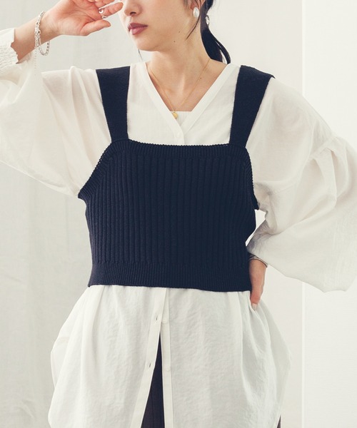 ベスト ジレ ZIPニットビスチェ レディース hunch ベスト ジレ ニットビスチェ レディース : ZOZOTOWN Yahoo