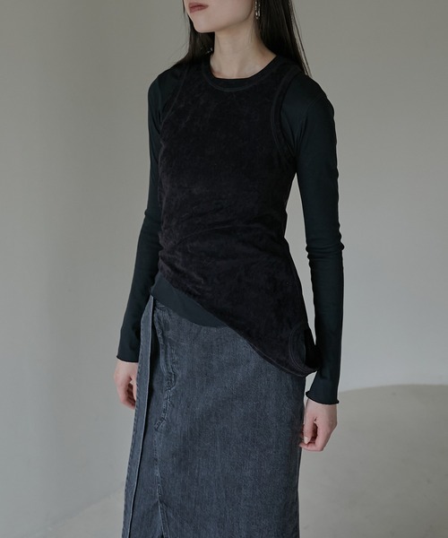 Tシャツ・カットソー Layered Bandeau Top ATTACHMENT（アタッチメント）の「80/2 TIGHT TENSION JERSEY