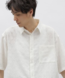 シャツ 透かしレースシャツ半袖 / 111300 メンズ｜ZOZOTOWN Yahoo!店