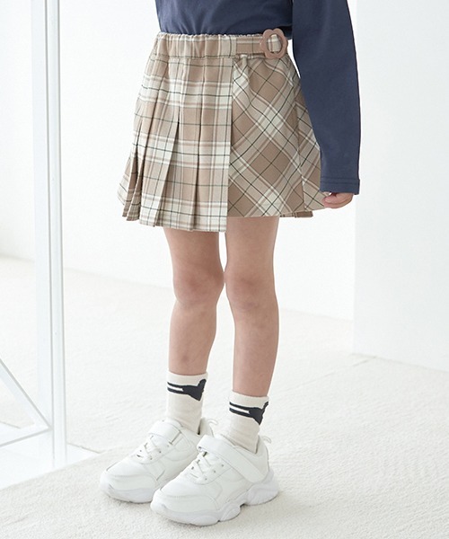 スカート チェックプリーツスカート(インパン付き) キッズ 子供