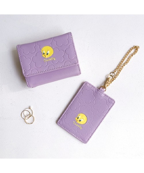 flapper_bags パスケース LOONEY TUNES×Flapper Tweetyお花型
