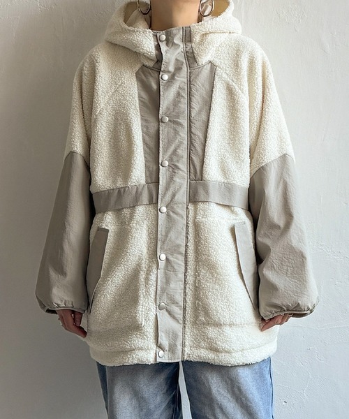 &エルシーのジャンバー LBC（エルビーシー） ブルゾン ジャンバー ボアナイロンフードミドル