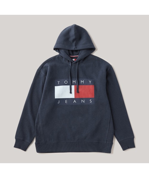 【すぐ届く】 JEANS リラックスメランジフラッグパーカー TOMMY JEANS パーカー リラックスメランジフラッグパーカー