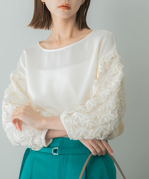 「URBAN RESEARCH ROSSO」 7分袖ブラウス FREE ベージュ レディース URBAN RESEARCH ROSSO WOMEN」 7分袖ブラウス FREE ベージュ