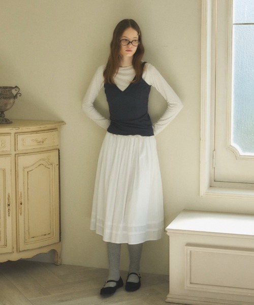 GIUNON スカート fluffy tuck skirt / フラッフィータックスカート