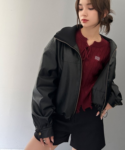 「Java」 ブルゾン MEDIUM ブラック レディース_画像9