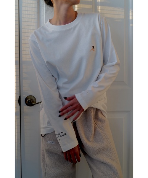 tシャツ Message Long Sleeve Tee /メッセージロングスリーブT レディース