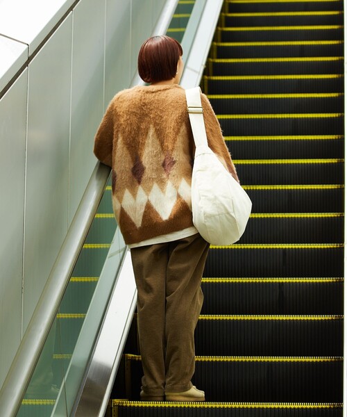 「TOWNCRAFT」 ニットカーディガン SMALL オリーブ メンズ_画像3