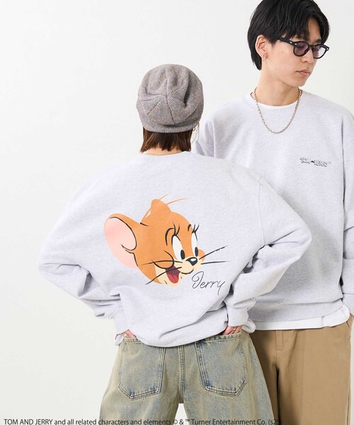 トレーナー スウェット Tom and Jerry/バックフェイスプリントスウェット レディース
