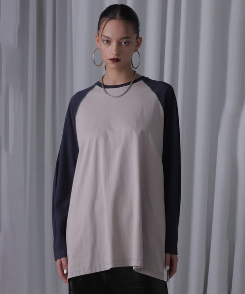 tシャツ (CREOLME)フロントホックラグランTシャツ レディース