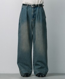 ジーンズ 「LURAKU」 tuck wide denim pants / タックワイドデニムパンツ メンズ｜ZOZOTOWN Yahoo!店