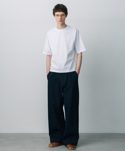 LURAKU ジーンズ 「LURAKU」 tuck wide denim pants / タック