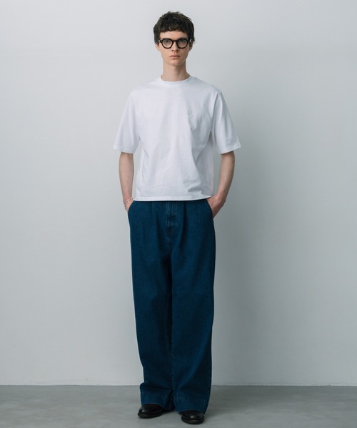 LURAKU ジーンズ 「LURAKU」 tuck wide denim pants / タック