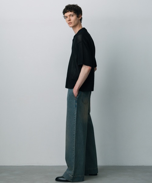 LURAKU ワイドパンツ ジーンズ tuck wide denim pants / タックワイド 