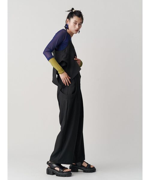 UN3D. tシャツ WAVE LINE SHEER TOP / ウェーブラインシアー