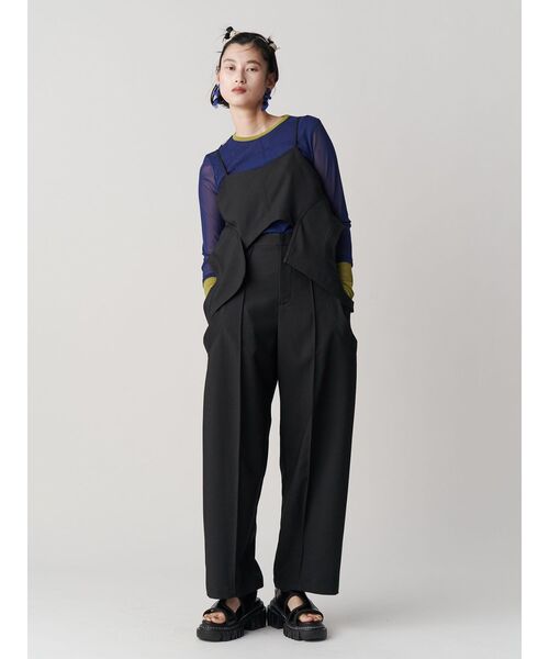 UN3D. tシャツ WAVE LINE SHEER TOP / ウェーブラインシアー
