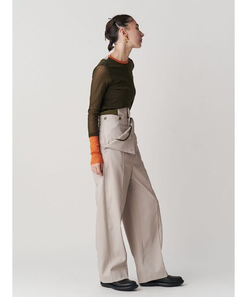 UN3D. tシャツ WAVE LINE SHEER TOP / ウェーブラインシアー