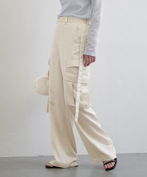 U by SPICK&SPAN カーゴパンツ サテンストリングロデオカーゴ