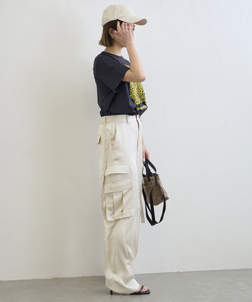 U by SPICK&SPAN カーゴパンツ サテンストリングロデオカーゴ