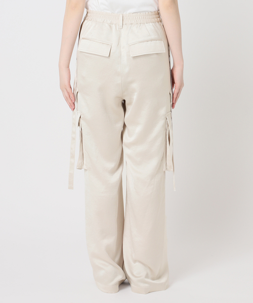 美品　Spick&Span サテンカーゴパンツ バックサテンカーゴワイドパンツ（カーゴパンツ）｜Spick and