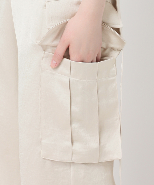 美品　Spick&Span サテンカーゴパンツ U by SPICK&SPAN カーゴパンツ サテンストリングロデオカーゴ
