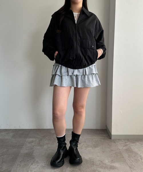 〈♡⃜(*´˘`*)♡⃜〉チェックドッキングブルゾン apres jour mignon（アプレジュールミニョン） ブルゾン アウター