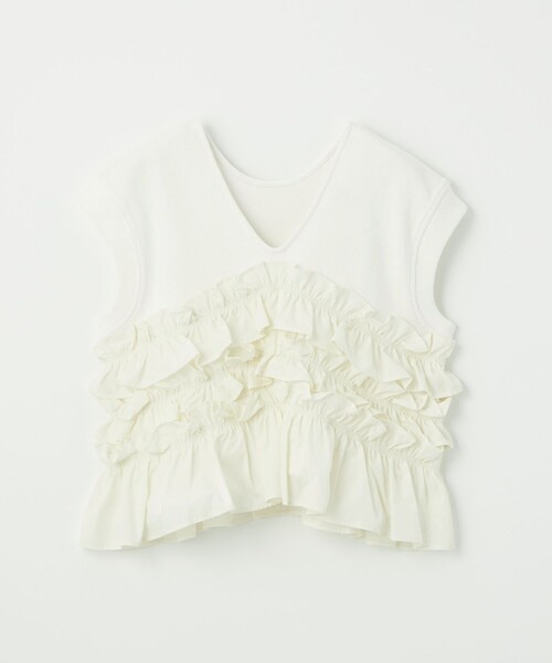 EMMEL REFINDS フライスフリル 2WAY Tシャツ EMMEL REFINES tシャツ 「EMMEL REFINES」EM フライス フリル